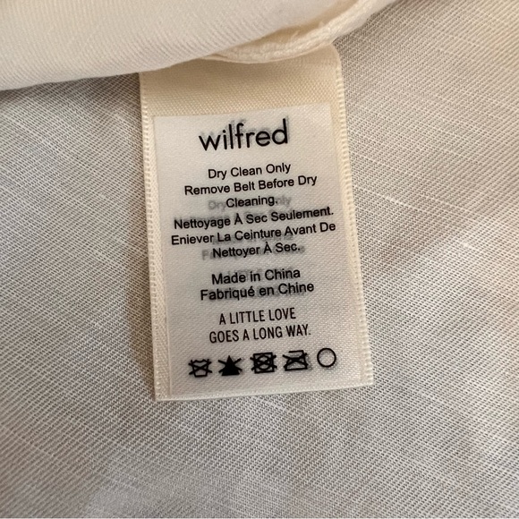 Wilfred Tavin Classy Linen Blend Midi Dress 3/4 Sleeves Crew Neck White Size XXS - Picture 9 of 17